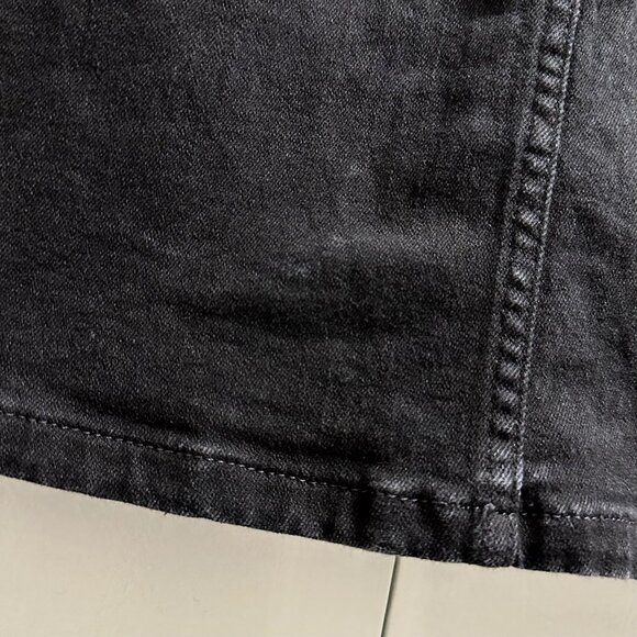 Madewell Utility Black Denim Zip Up Mini Skirt Size 23 - Picture 6 of 9
